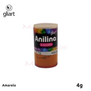 Anilina em pó a álcool amarela com 4 g Gliart