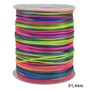 Cordão de cetim 1mm com 91,40m