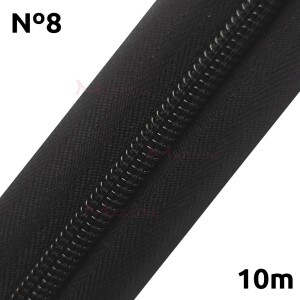 Zíper de metro nº8 com 10 metros em nylon e poliéster