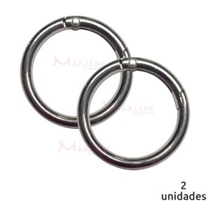 Argola articulada 30mm niquel (Mosquetão) 2 unidades importada