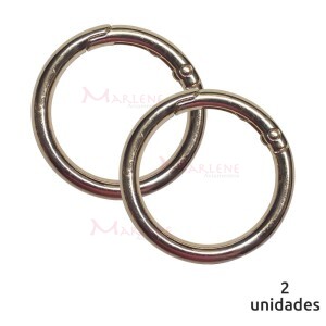 Argola articulada 30mm ouro light (Mosquetão) 2 unidades importada