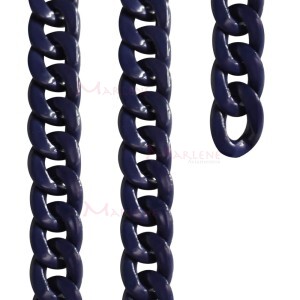 Corrente plástica elo 23X17mm marinho 9650 com aproximidamente 80 elos no metro