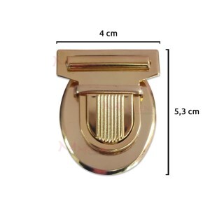 Fecho para bolsa ouro com encaixe SK-13-1