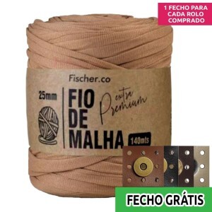 Fio de malha extra premium 25mm com 140m Fischer + fecho de corino grátis