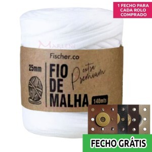 Fio de malha extra premium 25mm com 140m Fischer + fecho de corino grátis