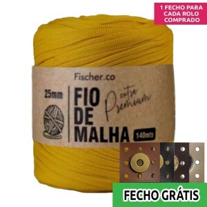 Fio de malha extra premium 25mm com 140m Fischer + fecho de corino grátis