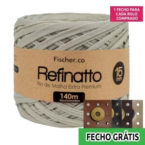 Fio de malha Refinatto extra premium 15mm com 140m Fischer + fecho de corino grátis