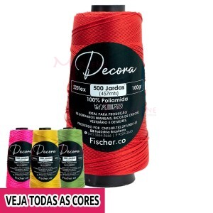 Fio Decora Fischer tex.220 com 457m para bordado a mão