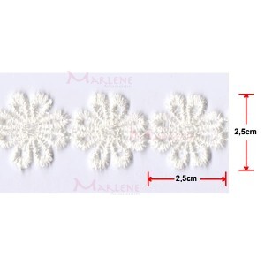 Renda guipir flor CHL-207-25 13,70m