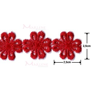 Renda guipir flor CHL-207-25 13,70m