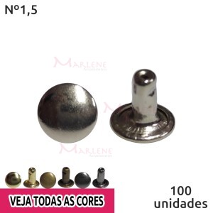 Rebite duplo nº1,5 com 100 unidades baxmann - veja cores