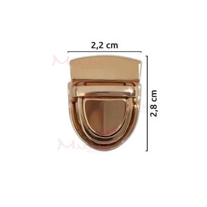 Fecho para bolsa ouro pequeno com encaixe HYSK059 com 1 unidade