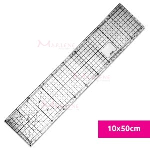 Régua para patchwork 10 x 50cm  em acrílico westpress 22551