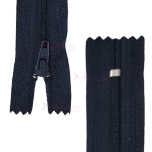 Zíper de nylon fino 20cm unidade