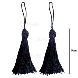 Pingente de seda 9cm com 2 unidades