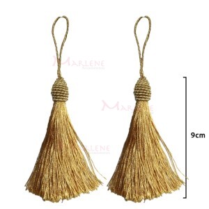 Pingente de seda 9cm com 2 unidades