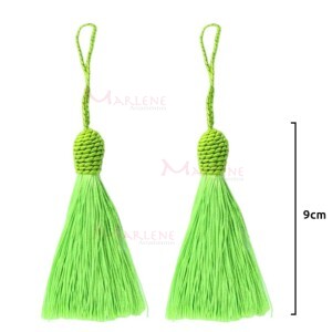 Pingente de seda 9cm com 2 unidades