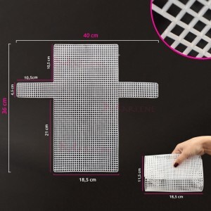 Malha chenille para bolsa 40x36cm BXWG01 (Tela plástica)