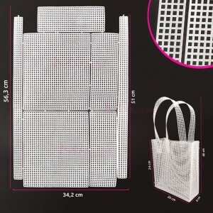 Malha chenille para bolsa 56,3x34,2cm BXWG06 (Tela plástica)